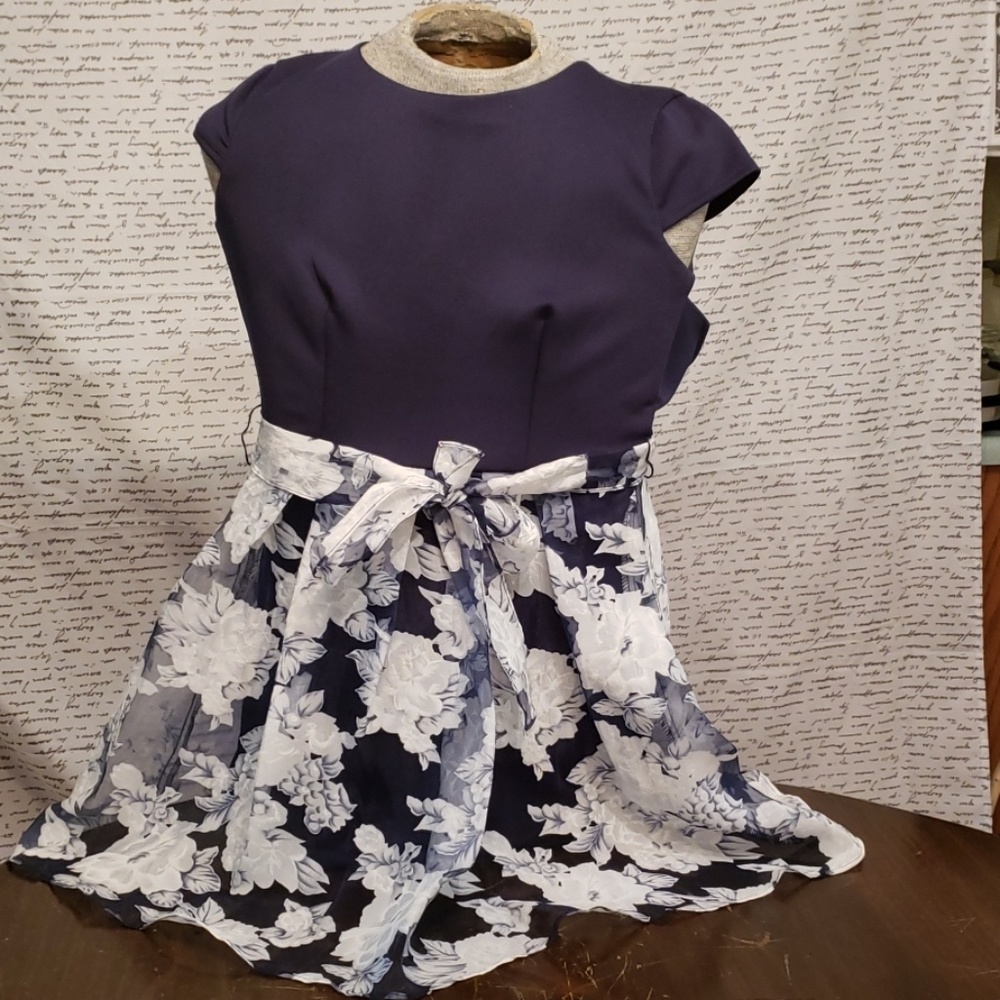 Beautiful 7/8 Junior B. Darlin Blue/White Floral